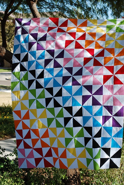 Pinwheel quilt by Blueberrymoon 