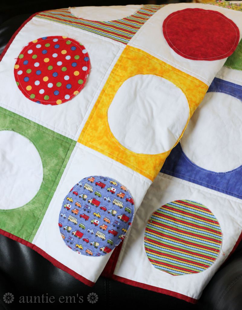 Jaybird Quilts Dot Party Pattern in Car Fabric | AuntieEmsCrafts.com