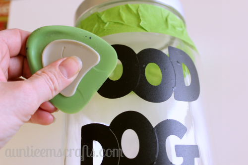 DIY Etched Glass Treat Jar | Auntie Em's Crafts
