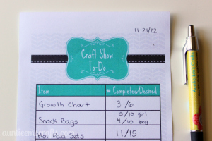 Get organized with a free printable Craft Show To-Do List | AuntieEmsCrafts.com