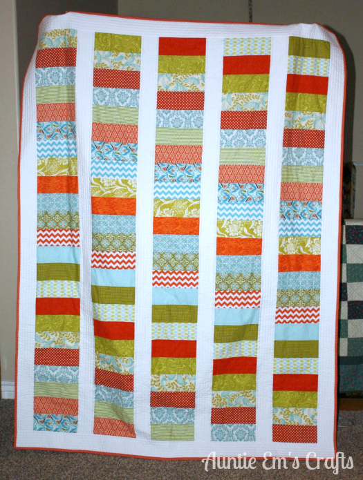 Carli's quilt from Weekend Coin Quilt Tutorial by AuntieEmsCrafts.com