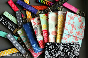 Tampon Pouches and Key Fob Wristlets by AuntieEmsCrafts.com