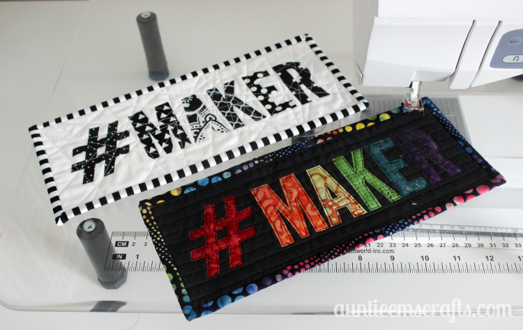 Maker mini wall hanging/mini quilt/mug rug tutorial | AuntieEmsCrafts.com