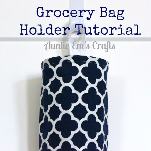 Grocery Bag Holder Tutorial & Clover Giveaway | AuntieEmsCrafts.com 